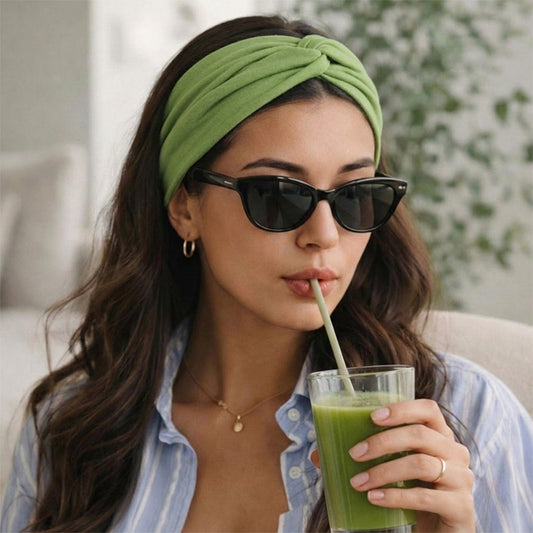 Bandeau Croisé Casual Ava-Lynn Vert Herbe