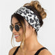 Bandeau Large Léopard Strassé Chloé en Coton Gris