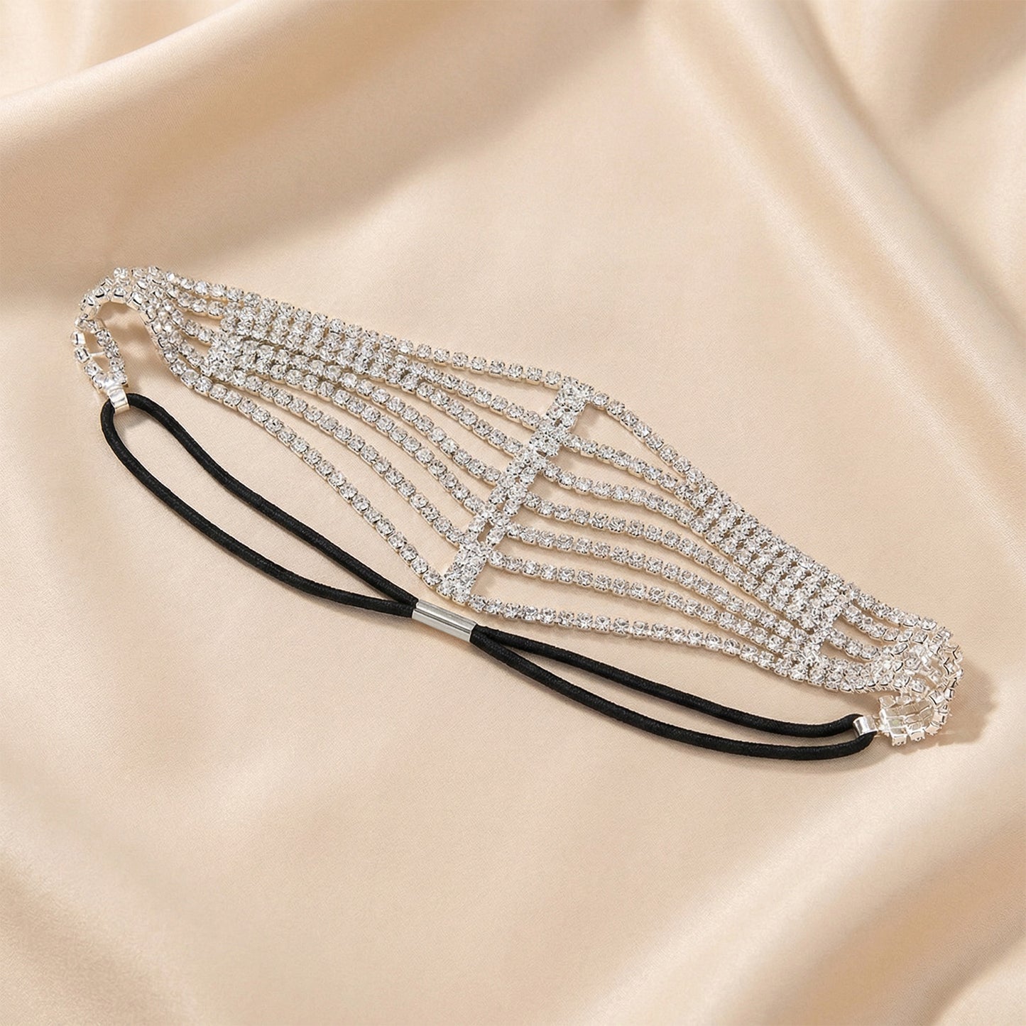 Bandeau Chaîne de Tête Cascade de Cristaux