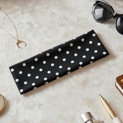 Bandeau Large à Pois Julia en Coton Noir