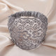 Bandeau Large en Dentelle Florale Brodée à Perles Bohème Gris