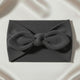 Bandeau Large à Nœud Papillon Effet Couture Gris Foncé