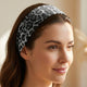 Bandeau Large Imprimé Léopard Glossy Gris