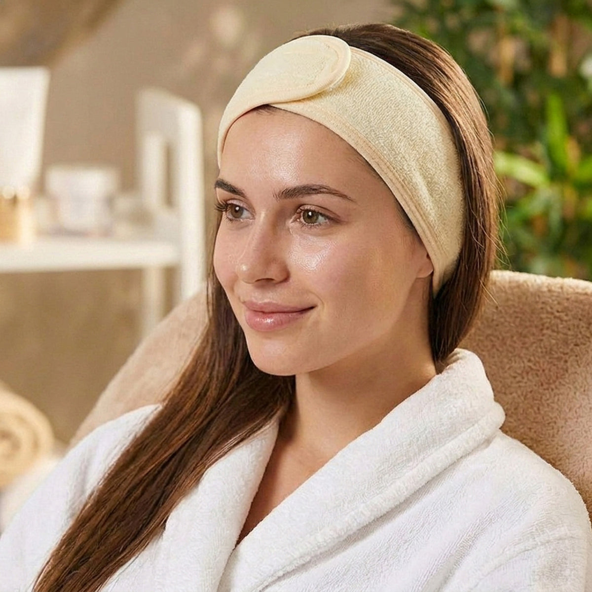 Bandeau Spa Serenity en Microfibre Beige
