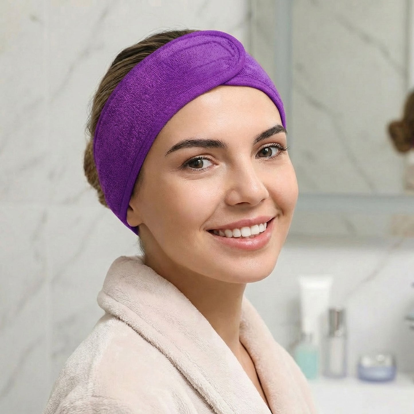 Bandeau Spa Serenity en Microfibre Pourpre