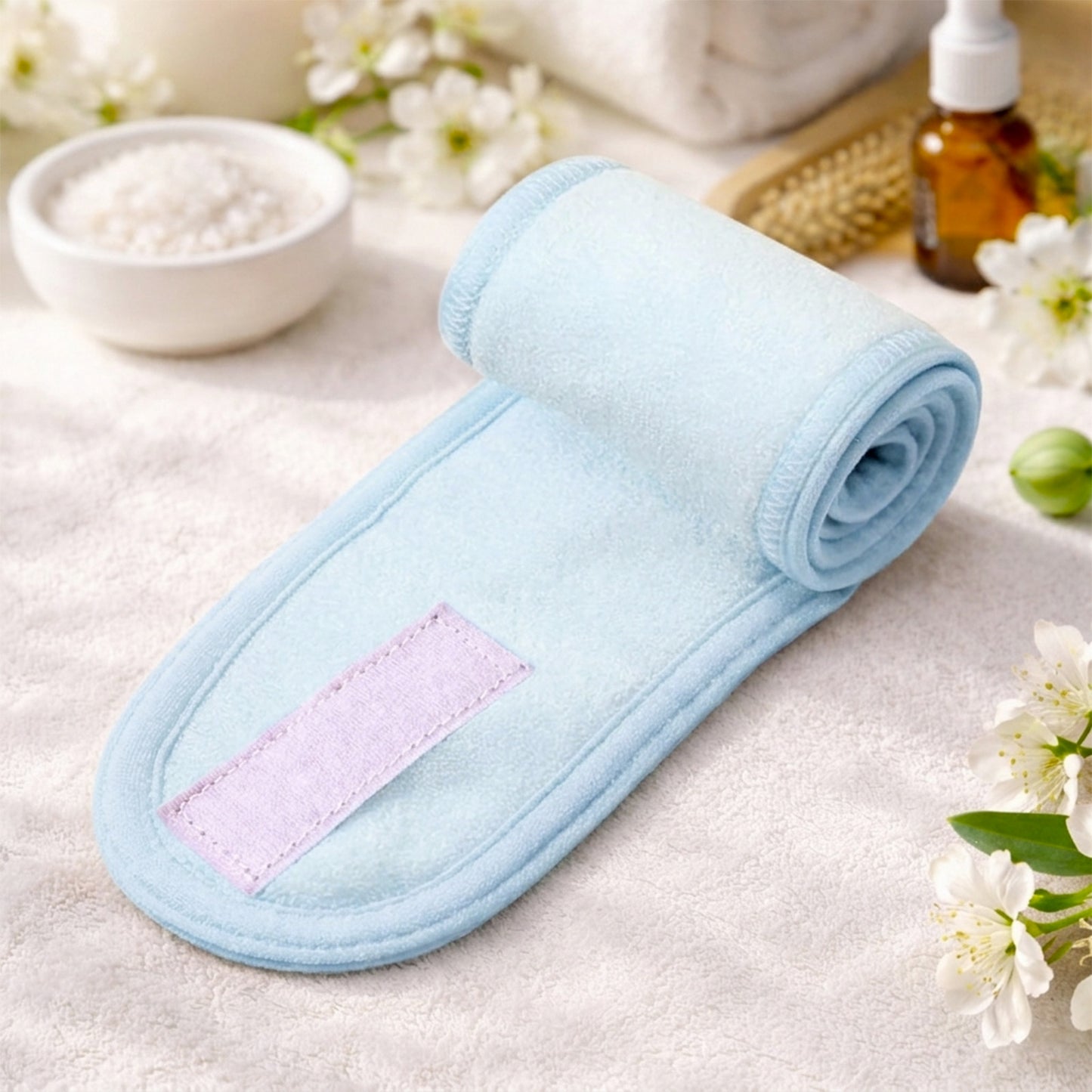 Bandeau Spa Serenity en Microfibre Bleu