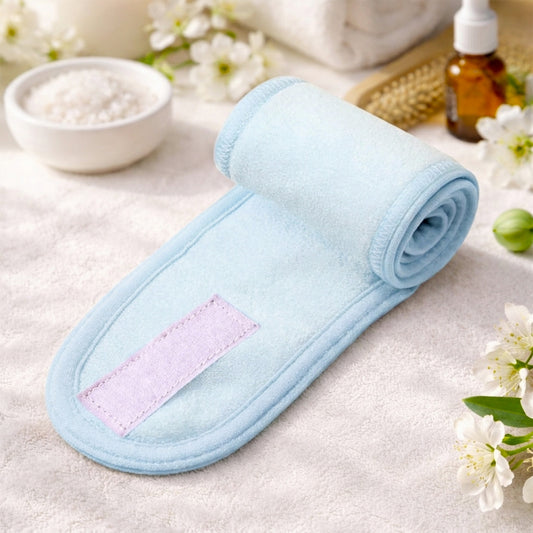 Bandeau Spa Serenity en Microfibre Bleu
