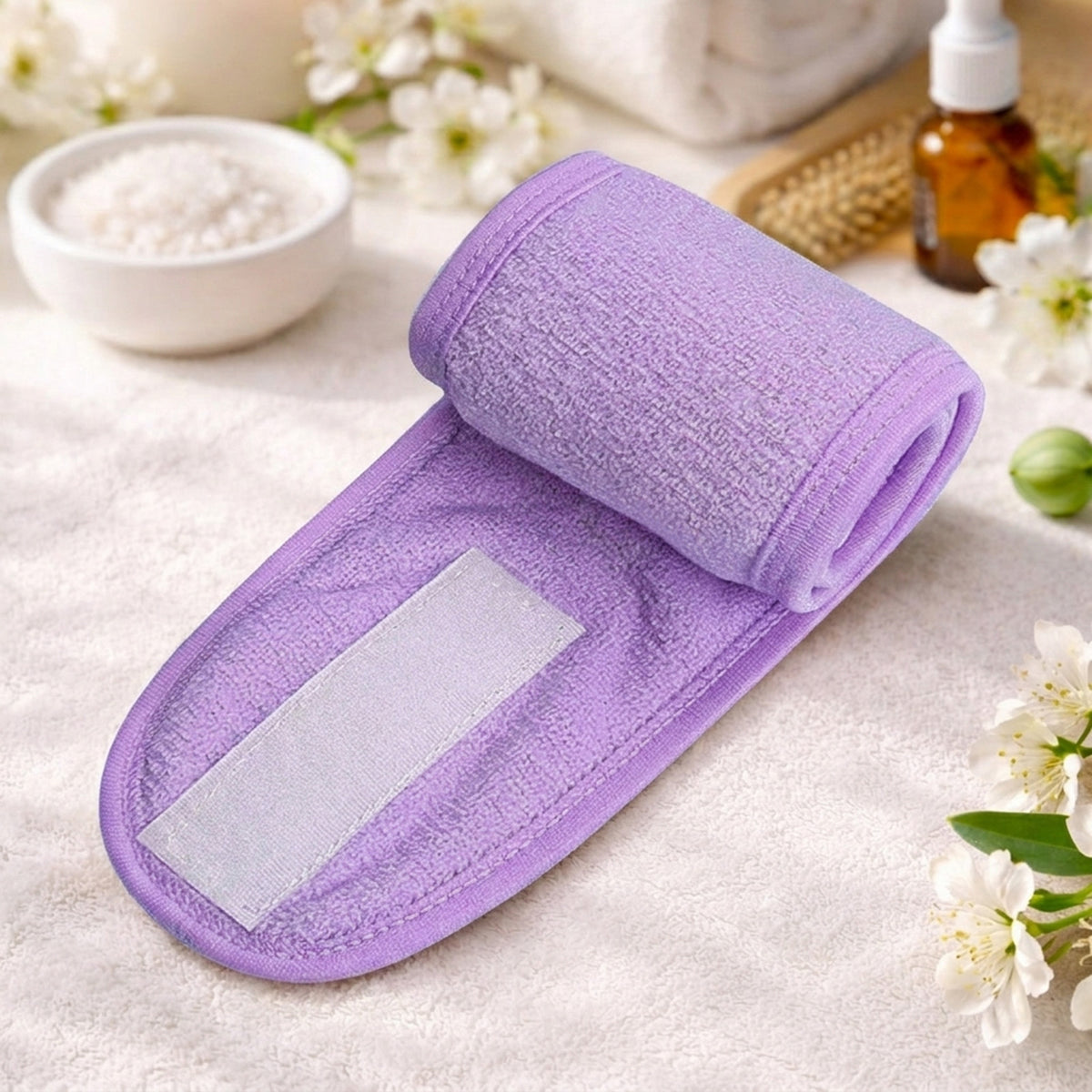 Bandeau Spa Serenity en Microfibre Violet
