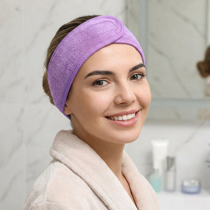 Bandeau Spa Serenity en Microfibre Violet