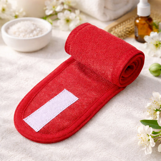 Bandeau Spa Serenity en Microfibre Rouge