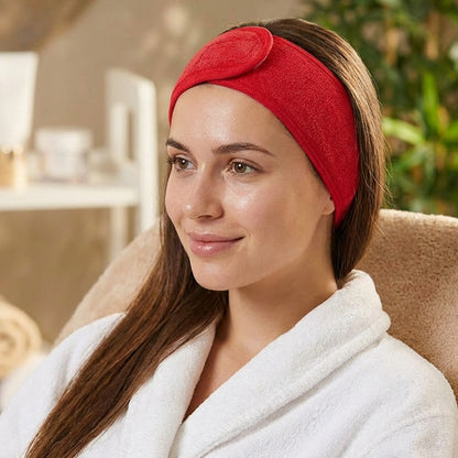 Bandeau Spa Serenity en Microfibre Rouge