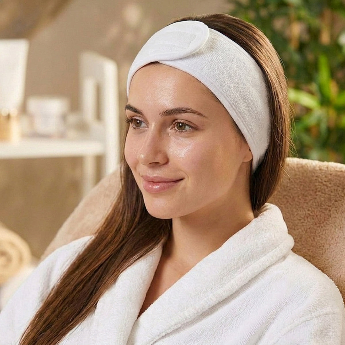 Bandeau Spa Serenity en Microfibre Blanc