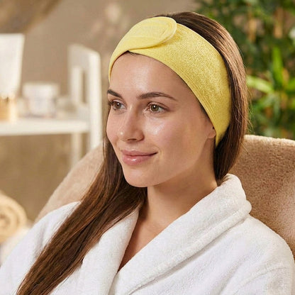 Bandeau Spa Serenity en Microfibre Jaune