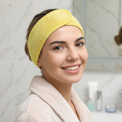 Bandeau Spa Serenity en Microfibre Jaune