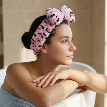 Bandeau Spa en Polaire Léopard Felicity Rose