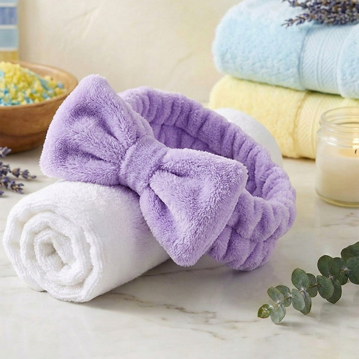 Bandeau Spa Harmony en Polaire Violet