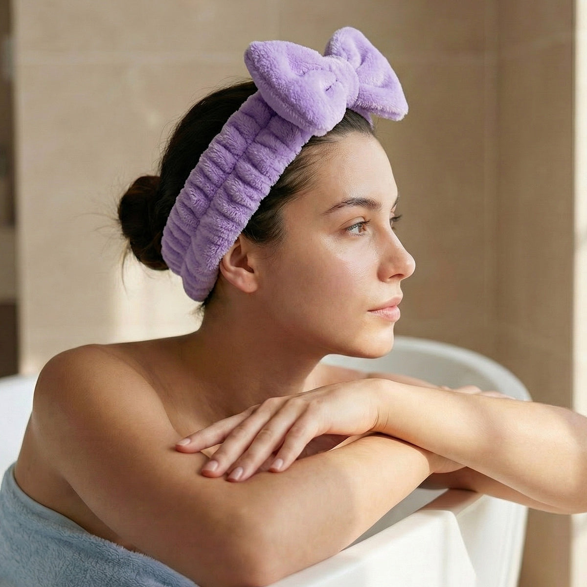 Bandeau Spa Harmony en Polaire Violet