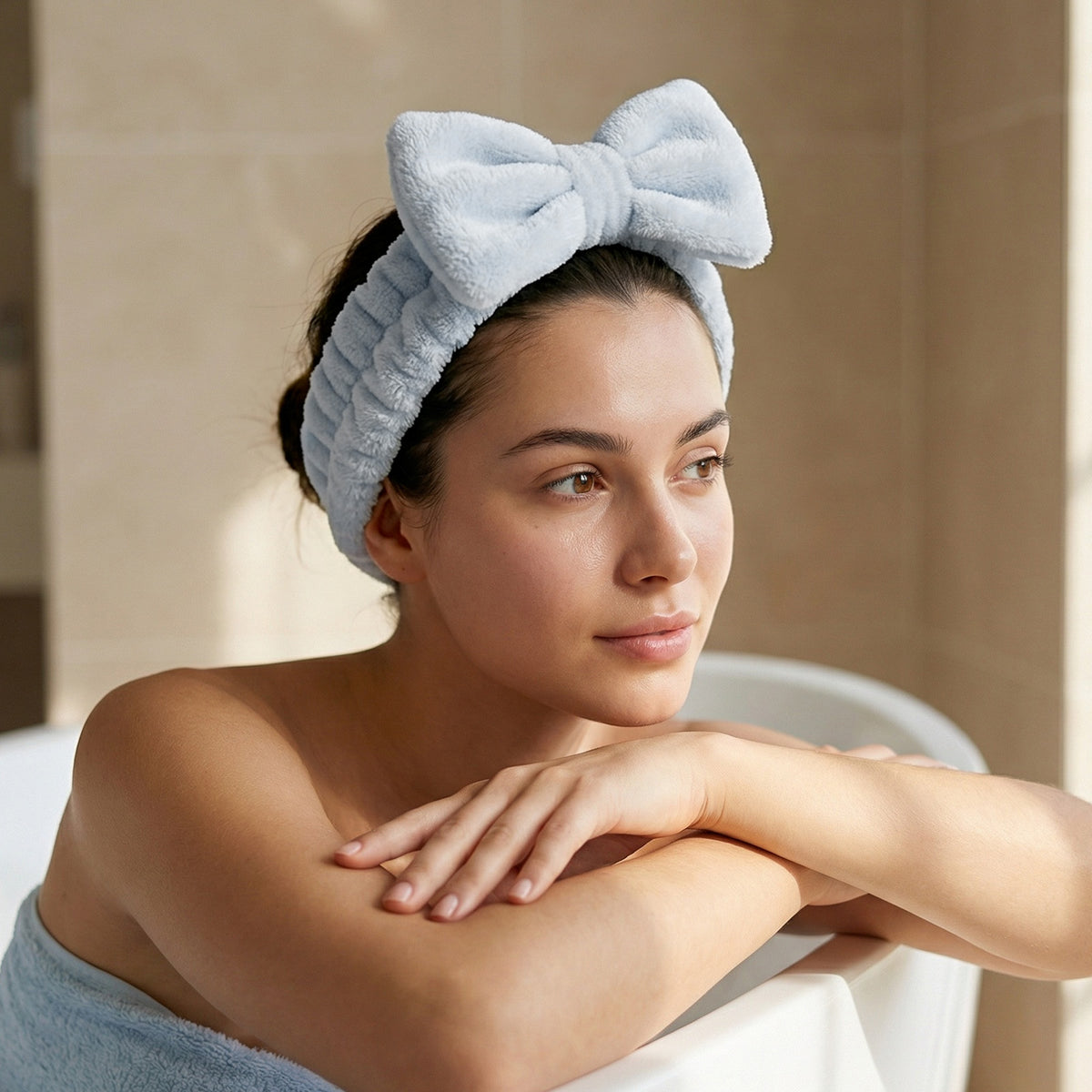 Bandeau Spa Harmony en Polaire Bleu