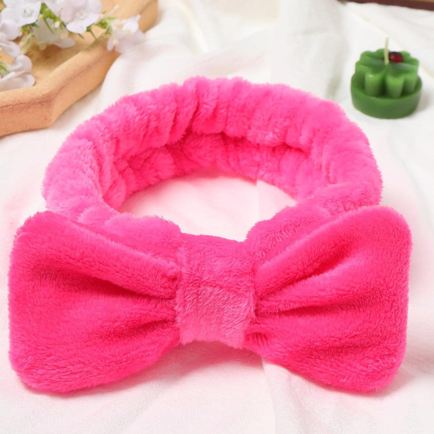 Bandeau Spa en Polaire Rose Framboise - Collection Harmony