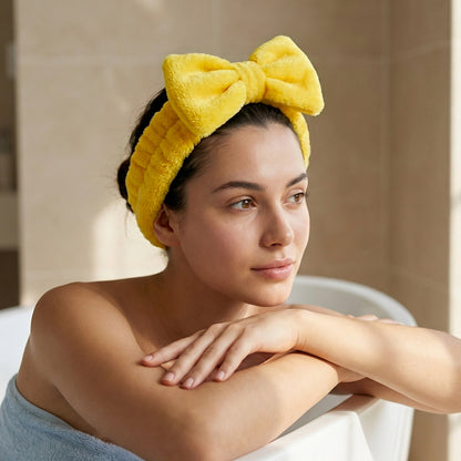Bandeau Spa Harmony en Polaire Jaune