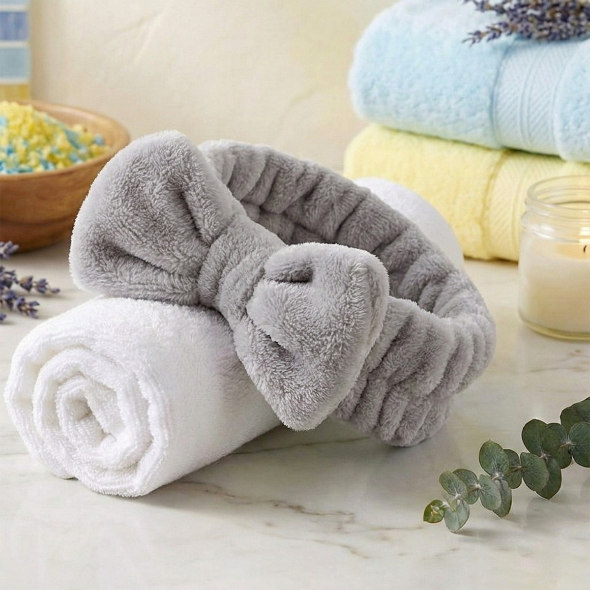 Bandeau Spa Harmony en Polaire Gris