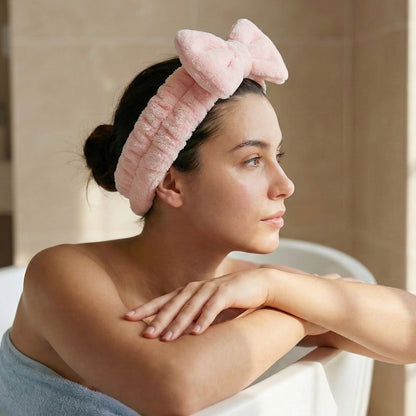 Bandeau Spa Harmony en Polaire Rose