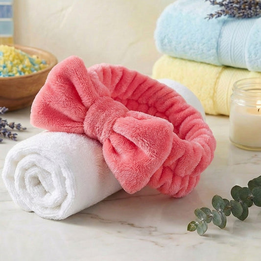 Bandeau Spa Harmony en Polaire Rose Corail