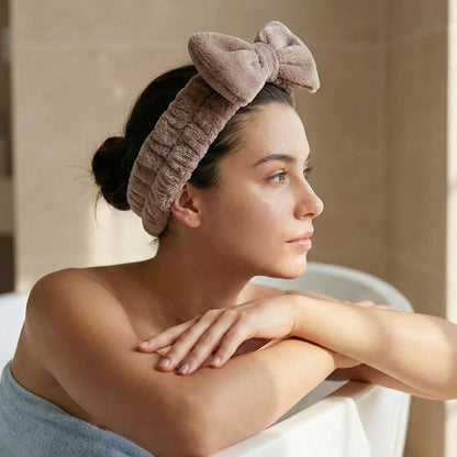 Bandeau Spa Harmony en Polaire Marron