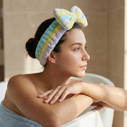 Bandeau Spa Harmony en Polaire Bleu et Jaune
