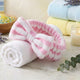 Bandeau Spa Harmony en Polaire Rose et Blanc