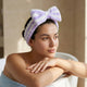 Bandeau Spa Harmony en Polaire Violet et Blanc