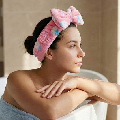 Bandeau Spa Fraise Sweet Berry en Polaire Rose