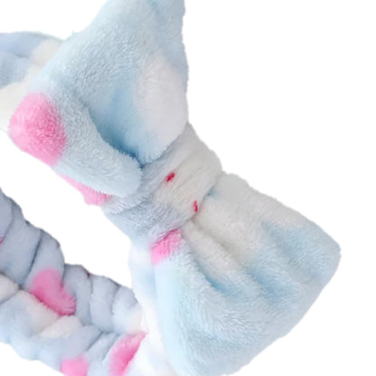 Bandeau Spa en Polaire Lapin Bleu - Collection Candy Bunny
