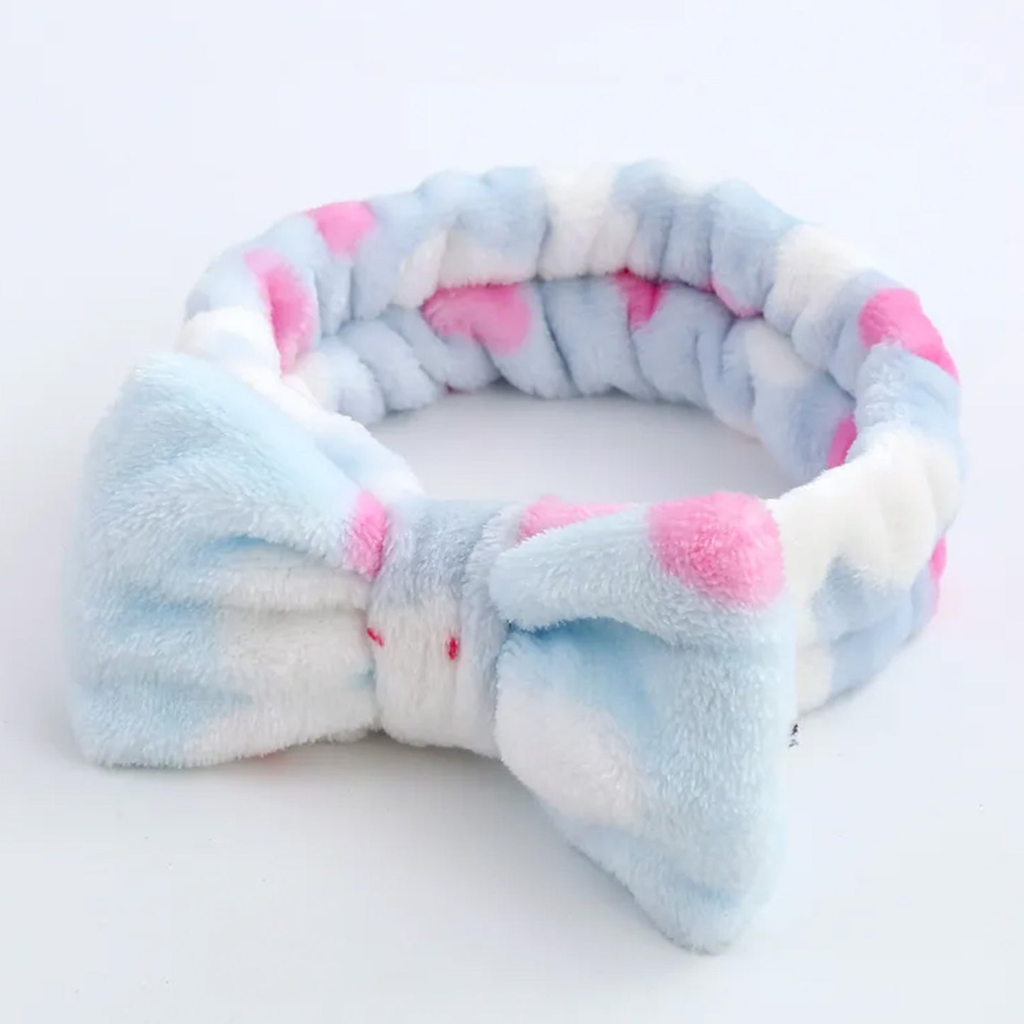 Bandeau Spa en Polaire Lapin Bleu