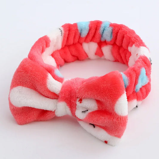 Bandeau Spa en Polaire Lapin Rouge