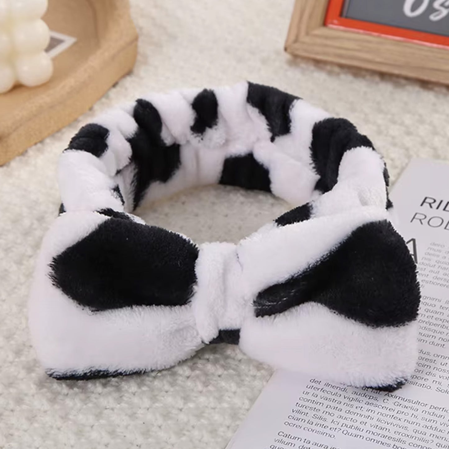 Bandeau Spa en Polaire Imprimé Vache