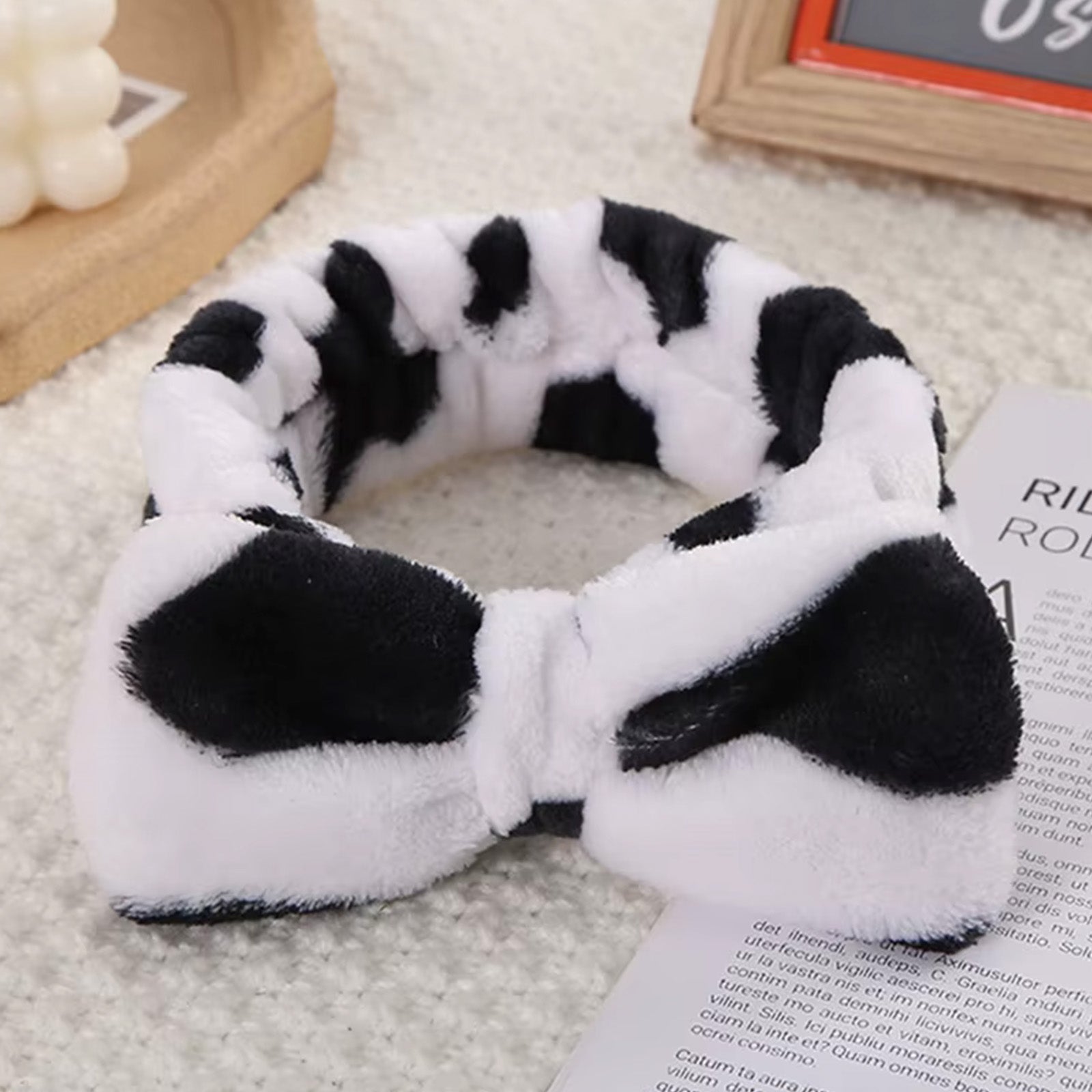 Bandeau Spa en Polaire Imprimé Vache
