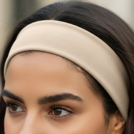 Bandeau Large Epic Bliss en Coton Beige Sable