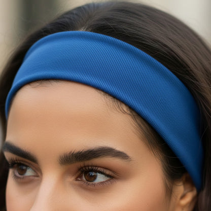 Bandeau Large Epic Bliss en Coton Bleu