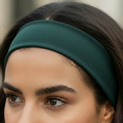 Bandeau Large Epic Bliss en Coton Vert Foncé