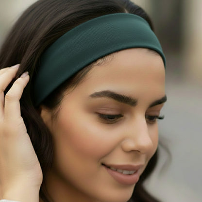 Bandeau Large Epic Bliss en Coton Vert Foncé