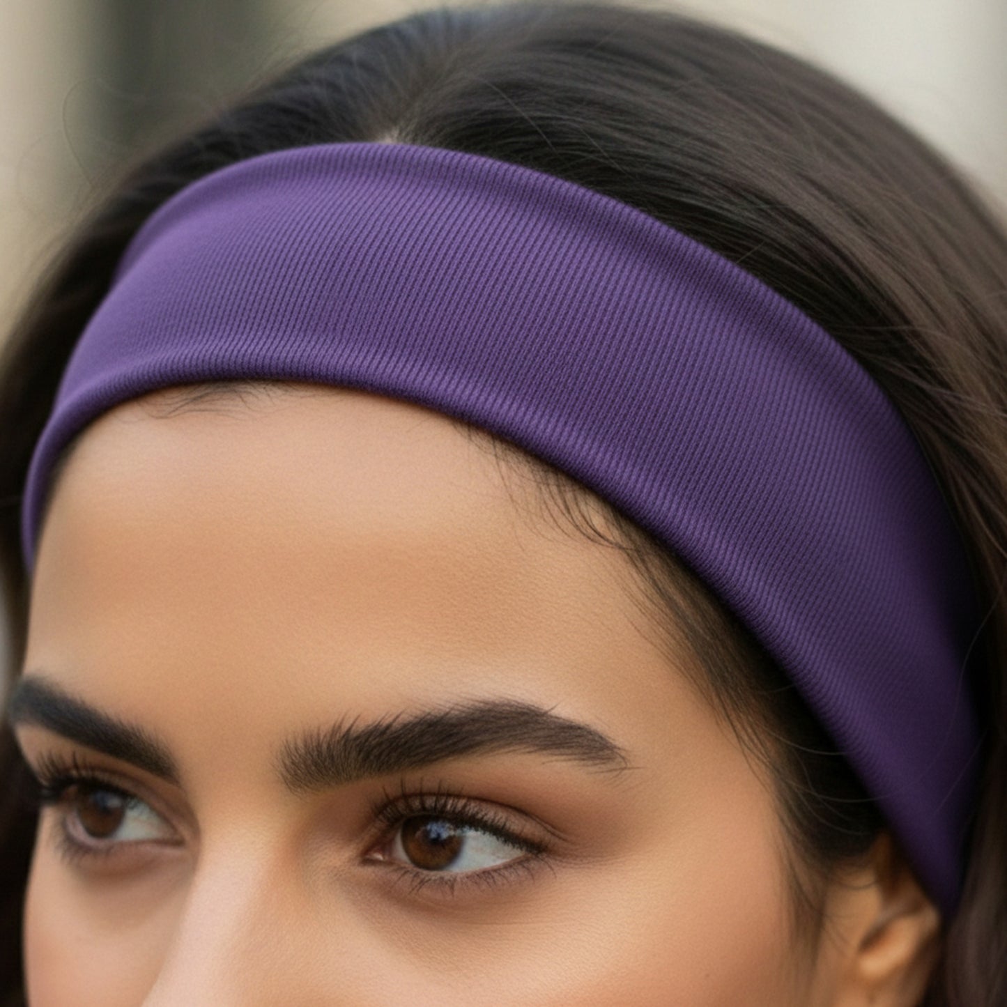 Bandeau Large Epic Bliss en Coton Violet Foncé