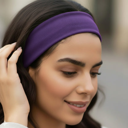 Bandeau Large Epic Bliss en Coton Violet Foncé