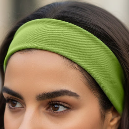 Bandeau Large Epic Bliss en Coton Vert Pomme