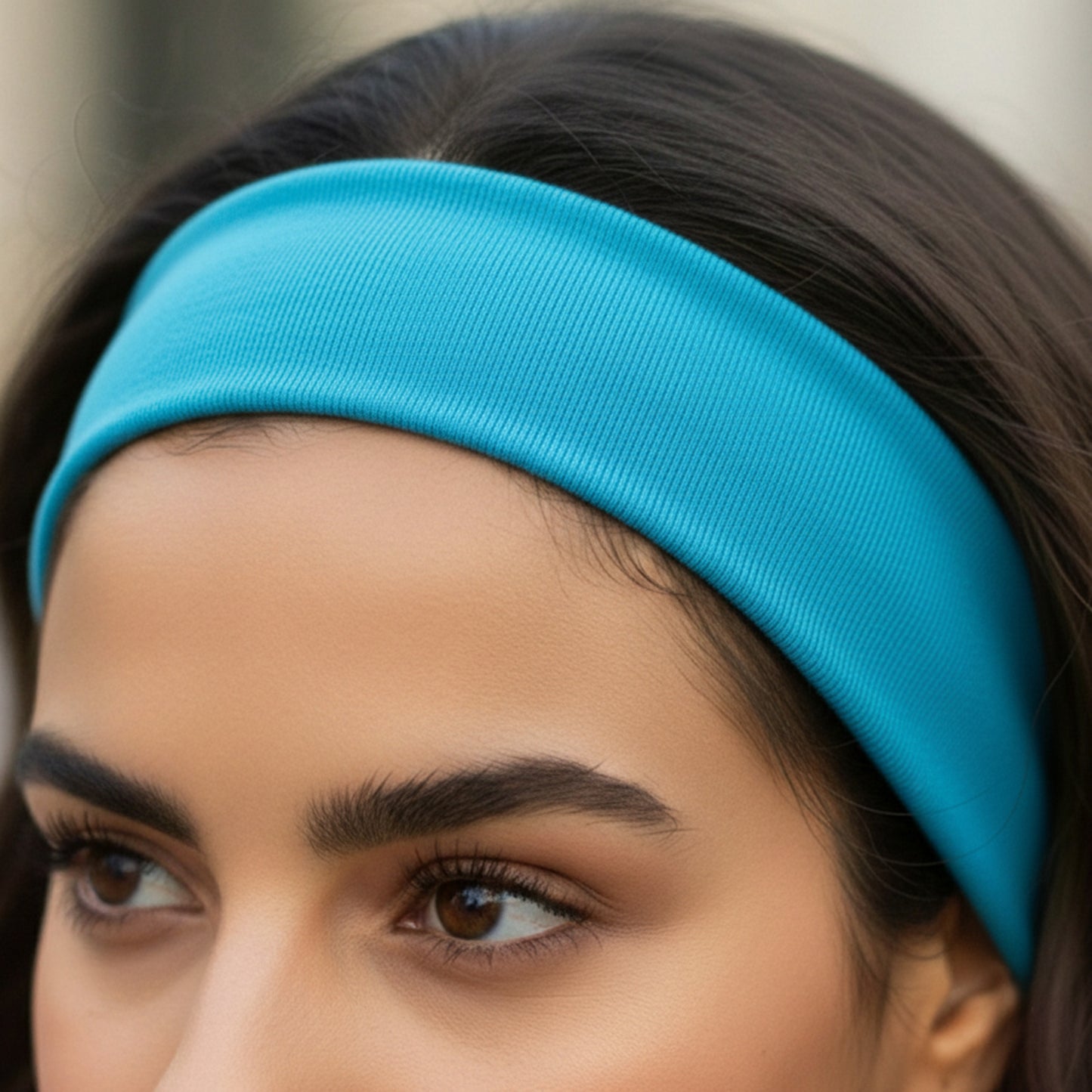 Bandeau Large Epic Bliss en Coton Bleu Clair