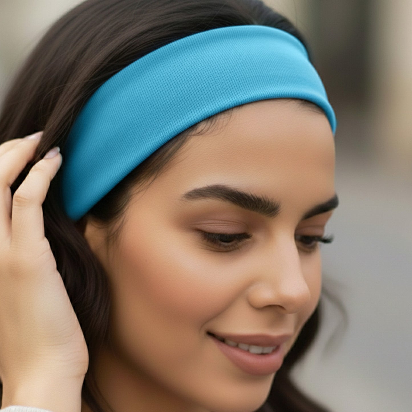 Bandeau Large Epic Bliss en Coton Bleu Clair