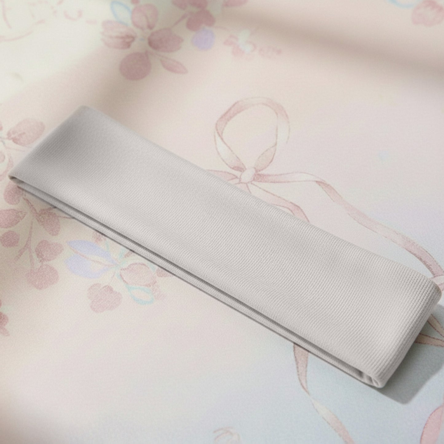 Bandeau élastique doux pour le sport et le yoga Gris Clair