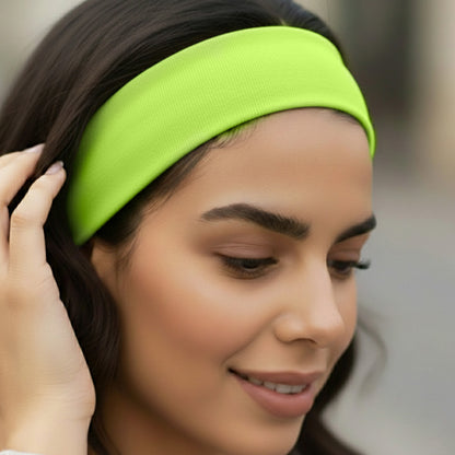 Bandeau Large Epic Bliss en Coton Vert Citron