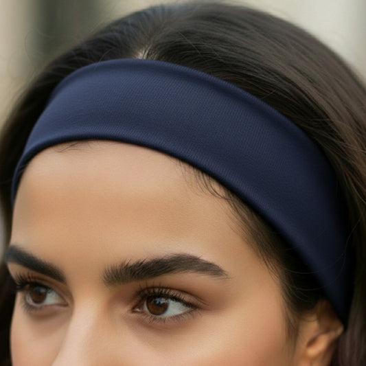 Bandeau Large Epic Bliss en Coton Bleu Nuit