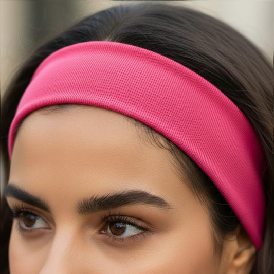 Bandeau Large Epic Bliss en Coton Rose Vif